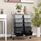 Costway 10-Drawer Storage Cart Utility Rolling Trolley Kitchen Office Organizer Black/Clear/Macaron/Grey/Black Gardient/Multicolor/Pink/RainbowithWhite/Hot Pink/Skin Pink/Purple